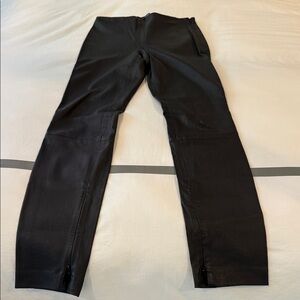 Theory Black Leather Leggings - Size 6